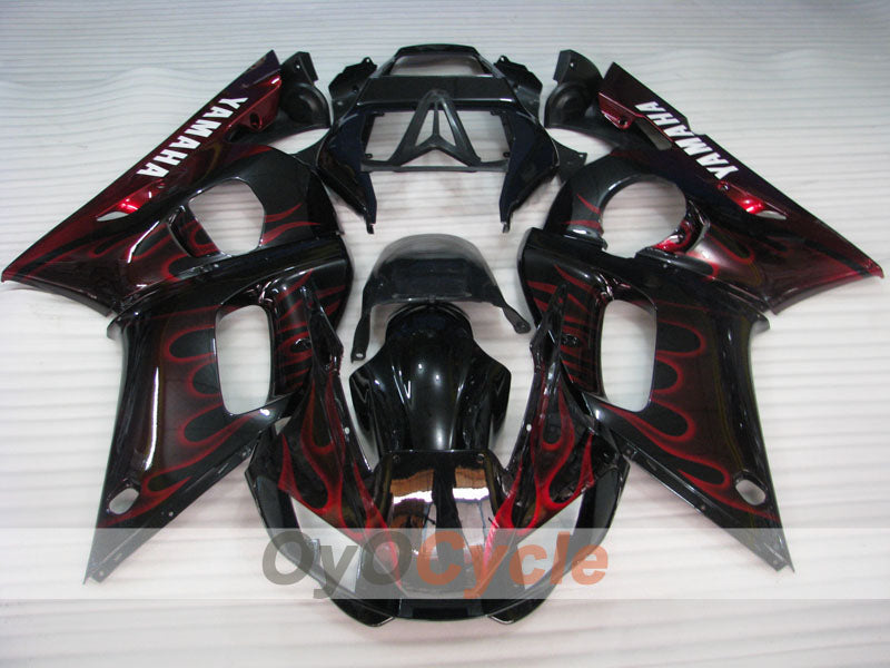Einspritzverkleidungssatz für YZF-R6 98-02 - Rot, Schwarz - Flamme #OYO87905987 Zweitbild