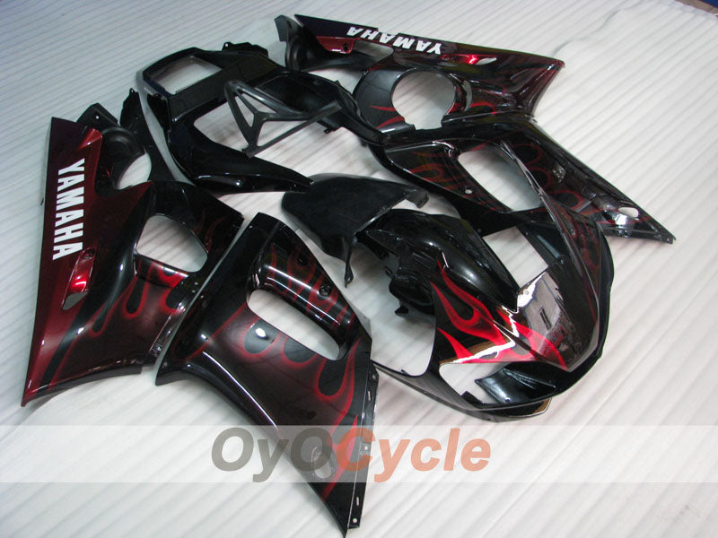 Einspritzverkleidungssatz für YZF-R6 98-02 - Rot, Schwarz - Flamme #OYO87905987 Hauptbild