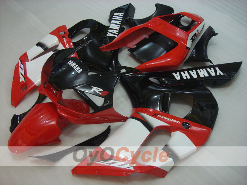 Einspritz-Verkleidungssatz für YZF-R6, Baujahr 98-02 - Rot, Weiß, Schwarz - Werksdesign #OYO87905997