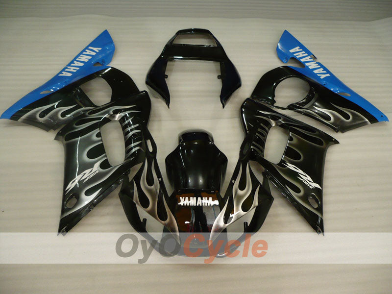 Einspritz-Verkleidungssatz für YZF-R6, Baujahr 98-02 - Blau, Schwarz - Flamme #OYO87905999 Zweitbild