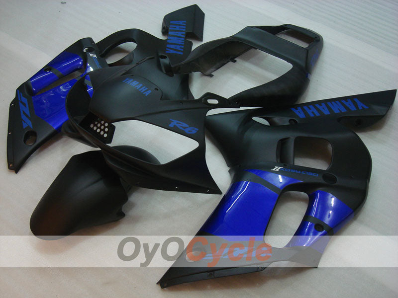 Einspritz-Verkleidungssatz für YZF-R6, Baujahr 98-02 - Blau, Schwarz, Matt - Werksdesign #OYO87906002 Zweitbild
