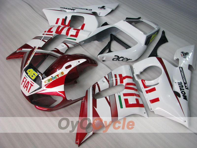 Einspritz-Verkleidungssatz für YZF-R6, Baujahr 98-02 - Rot, Weiß - FIAT #OYO87906004 Zweitbild