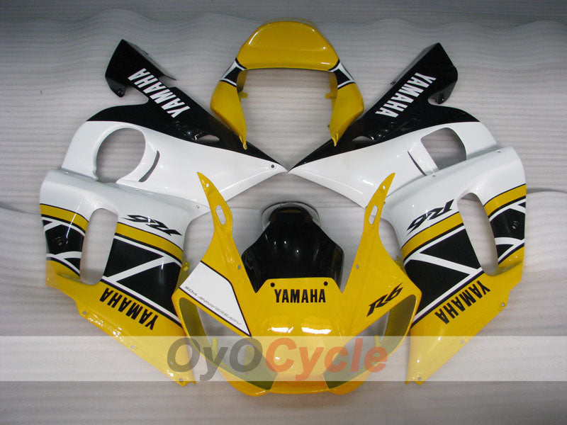 Verkleidungssatz für Einspritzung für YZF-R6 98-02 - Gelb, Weiß - Werksstil #OYO87906013 Zweitbild