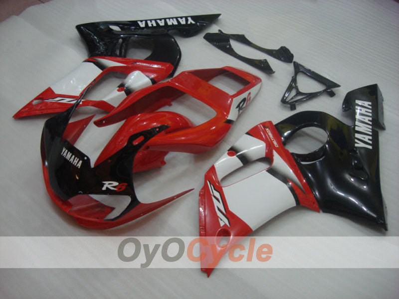 Verkleidungssatz für Einspritzung für YZF-R6 98-02 - Rot, Schwarz - Werksstil #OYO87906014