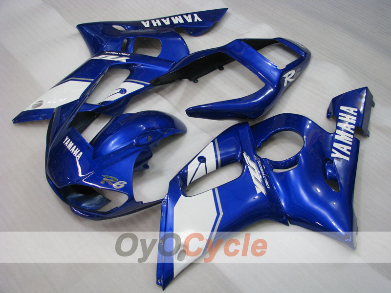 Einspritzverkleidungssatz für YZF-R6 98-02 - Blau, Weiß - Werksstil #OYO87906017