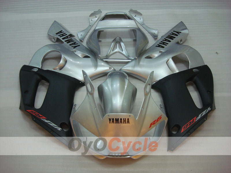 Einspritzverkleidungssatz für YZF-R6 98-02 - Schwarz, Silber, Matt - Werksstil #OYO87906019 Zweitbild
