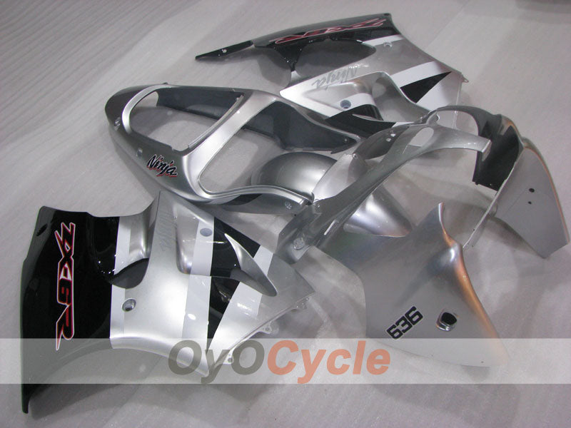 Einspritzverkleidungssatz für NINJA ZX-6R 00-02 - Schwarz, Silber - Werksstil #OYO87906022 Hauptbild