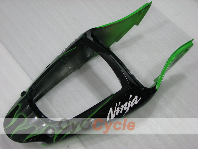 Einspritzverkleidungssatz für NINJA ZX-6R 00-02 - Grün, Schwarz - Werksstil #OYO87906023