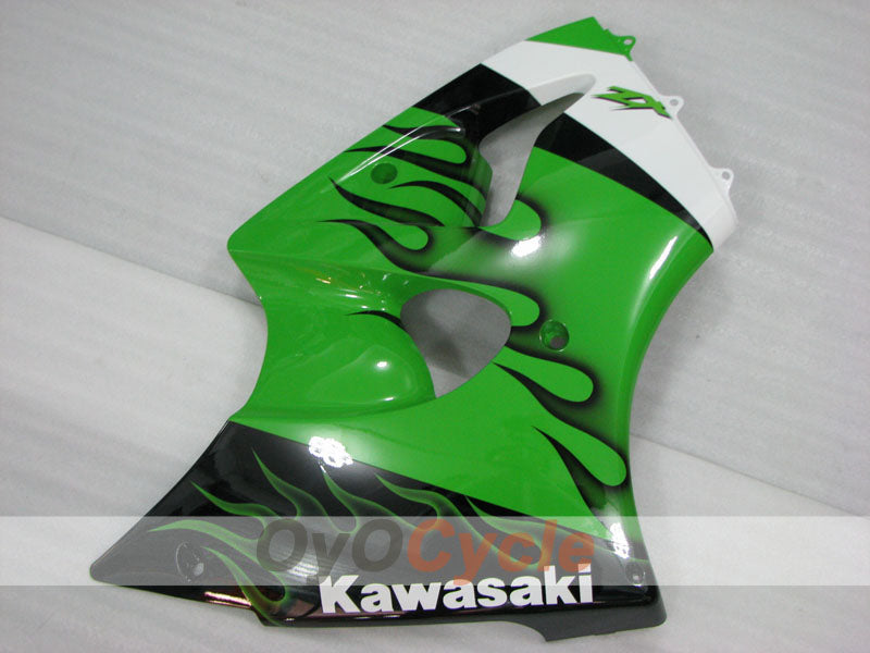 Einspritzverkleidungssatz für NINJA ZX-6R 00-02 - Grün, Schwarz - Werksstil #OYO87906023