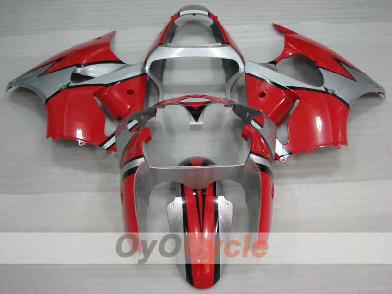 Einspritzverkleidungssatz für NINJA ZX-6R 00-02 - Rot, Schwarz, Silber - Werksstil #OYO87906024 Zweitbild