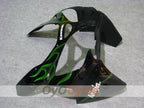 Einspritzverkleidungssatz für NINJA ZX-6R 00-02 - Grün, Schwarz - Flamme #OYO87906025