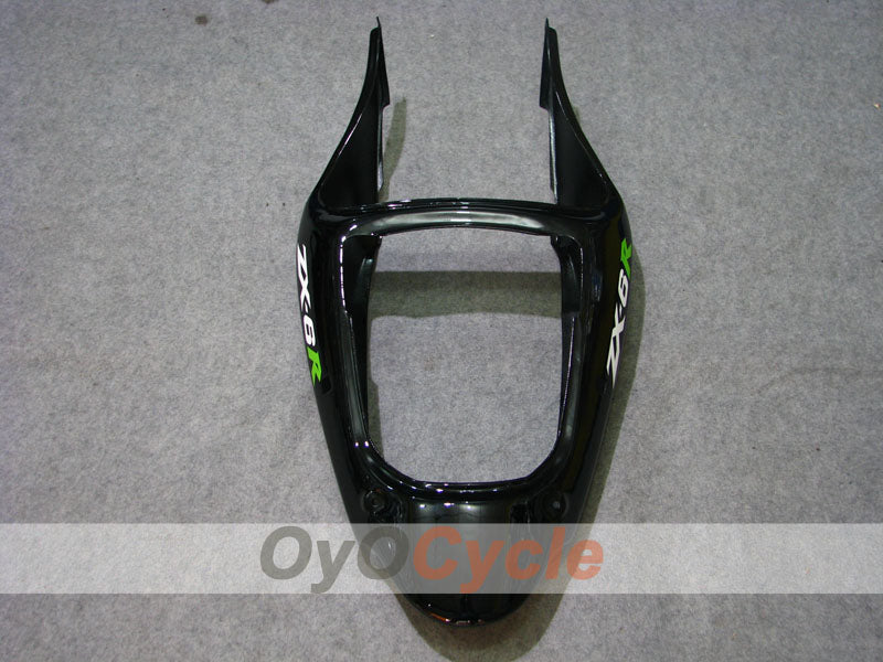 Einspritzverkleidungssatz für NINJA ZX-6R 00-02 - Grün, Schwarz - Flamme #OYO87906025