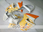 Einspritzverkleidungssatz für 00-02 NINJA ZX-6R - Orange, Weiß - Flammenmuster #OYO87906030
