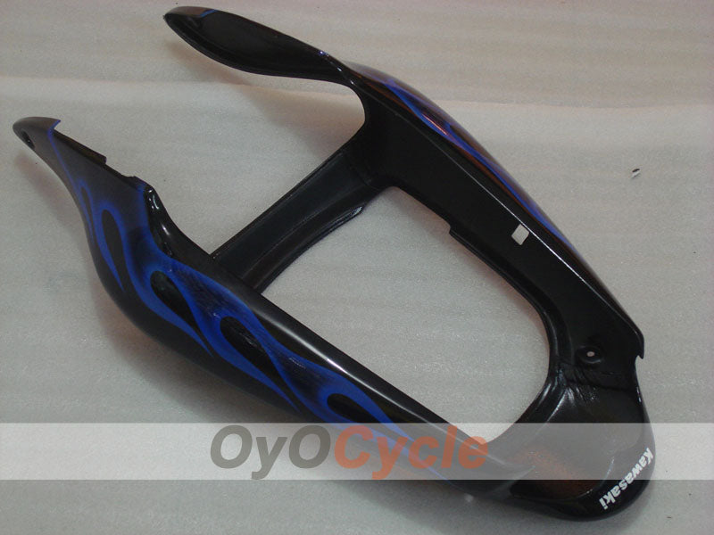 Einspritzverkleidungssatz für 00-02 NINJA ZX-6R - Blau, Schwarz - Flammenmuster #OYO87906033