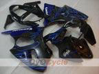 Einspritzverkleidungssatz für 00-02 NINJA ZX-6R - Blau, Schwarz - Flammenmuster #OYO87906033