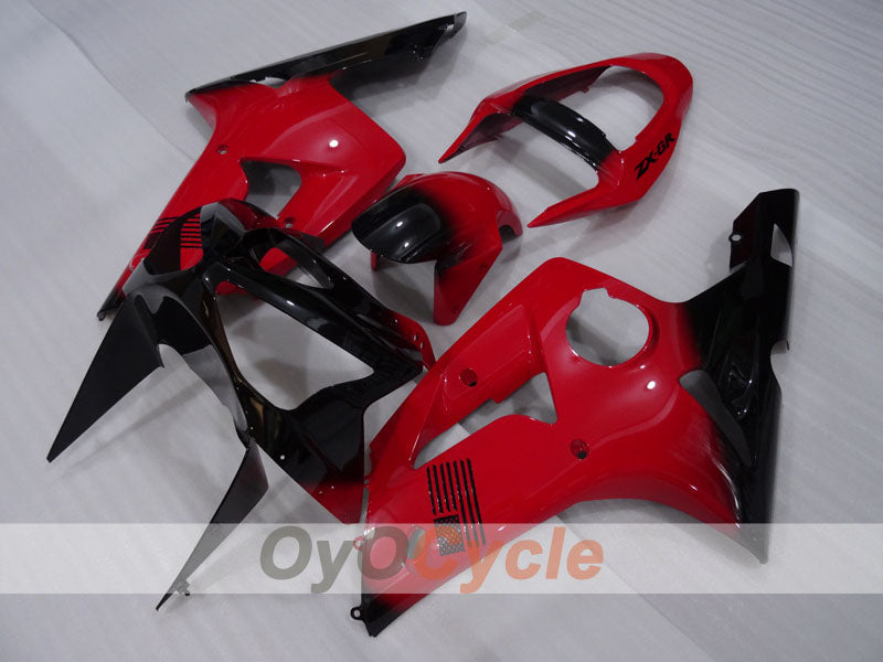 Einspritzverkleidungssatz für 03-04 NINJA ZX-6R - Rot, Schwarz - Werksstil #OYO87906039 Zweitbild