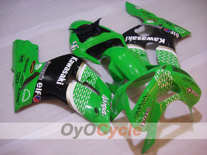 Verkleidungssatz für Einspritzmodelle 03-04 NINJA ZX-6R - Grün, Schwarz - Nakano #OYO87906045 Hauptbild