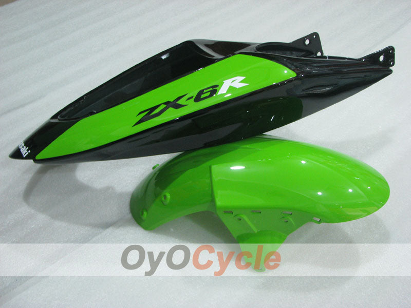 Verkleidungssatz für Einspritzmodelle 05-06 NINJA ZX-6R - Grün, Weiß - Werksstil #OYO87906047