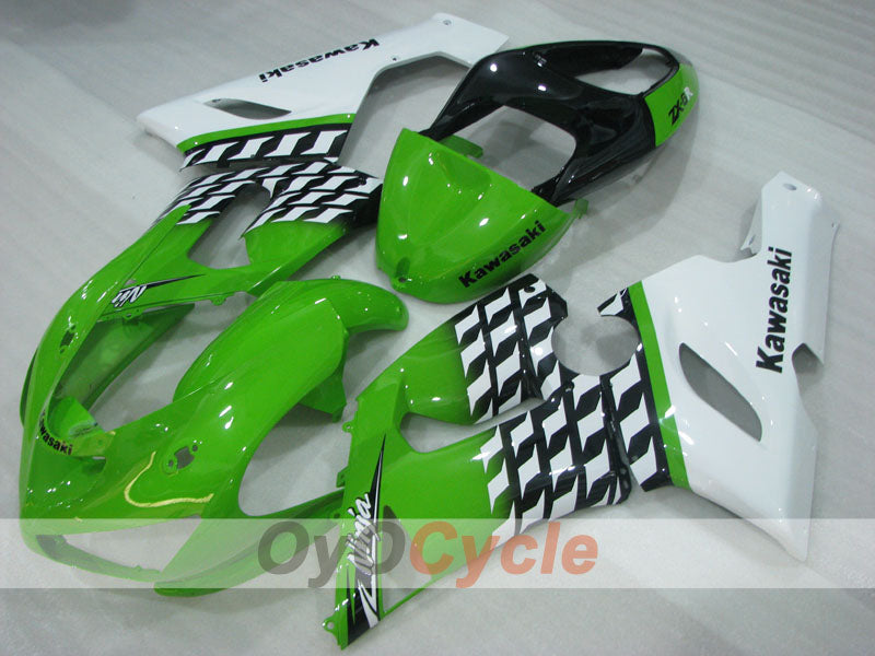 Verkleidungssatz für Einspritzmodelle 05-06 NINJA ZX-6R - Grün, Weiß - Werksstil #OYO87906047