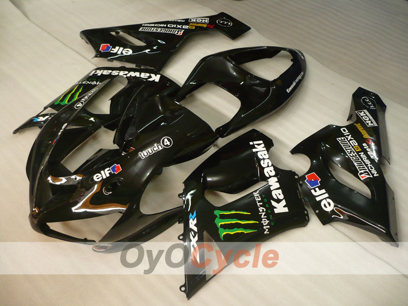 Verkleidungssatz für Einspritzmodelle 05-06 NINJA ZX-6R - Schwarz - Monster #OYO87906049