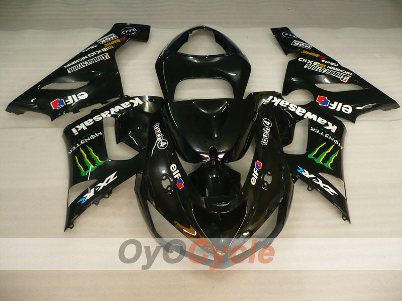 Verkleidungssatz für Einspritzmodelle 05-06 NINJA ZX-6R - Schwarz - Monster #OYO87906049