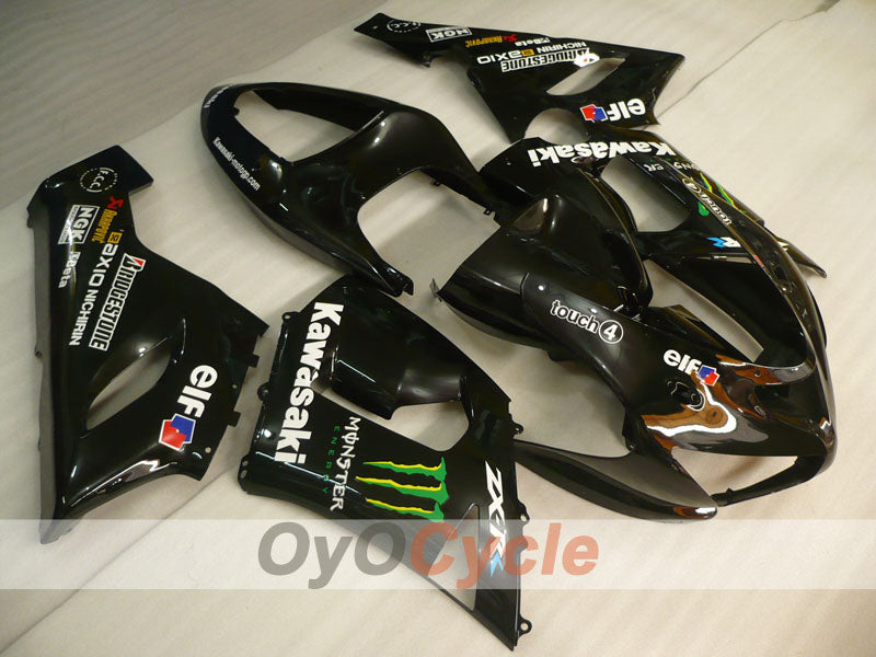 Verkleidungssatz für Einspritzmodelle 05-06 NINJA ZX-6R - Schwarz - Monster #OYO87906049 Hauptbild