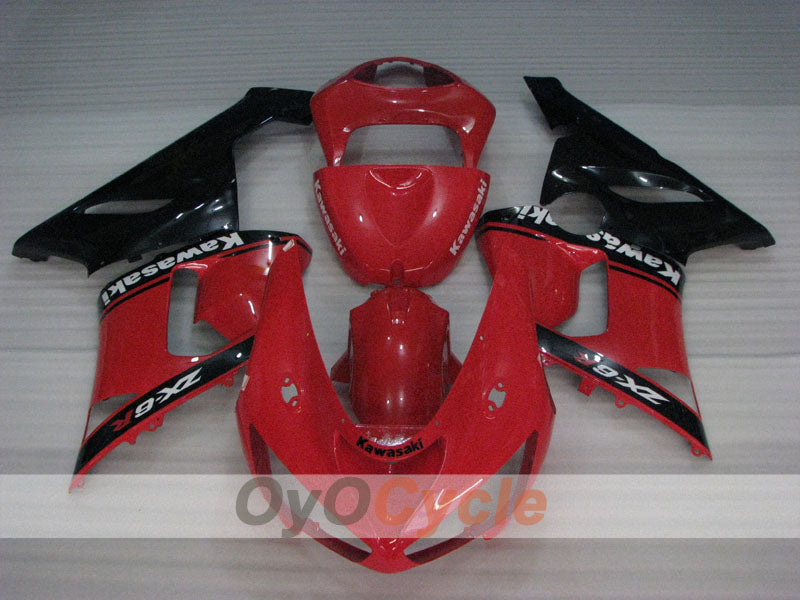 Verkleidungssatz für Einspritzmodelle 05-06 NINJA ZX-6R - Rot, Schwarz - Werksstil #OYO87906050