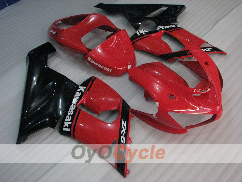 Verkleidungssatz für Einspritzmodelle 05-06 NINJA ZX-6R - Rot, Schwarz - Werksstil #OYO87906050 Zweitbild