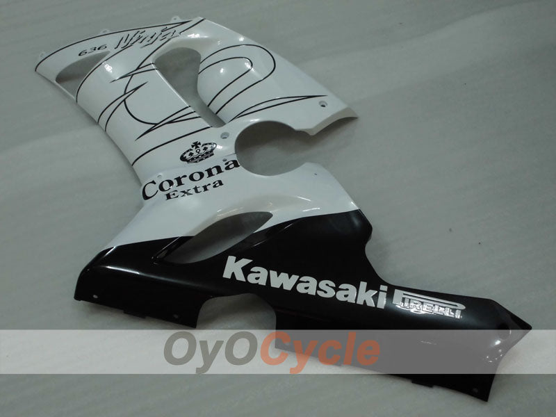 Verkleidungssatz für Einspritzmodelle 05-06 NINJA ZX-6R - Weiß, Schwarz - Corona #OYO87906051