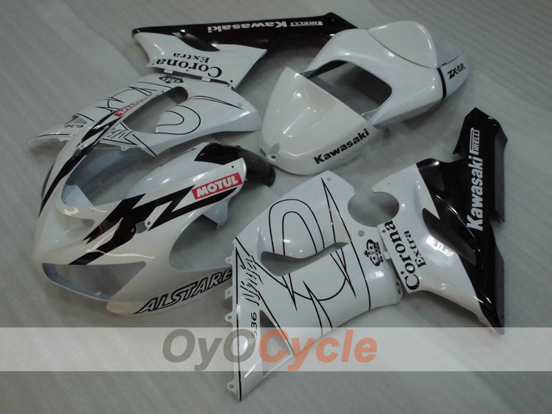 Verkleidungssatz für Einspritzmodelle 05-06 NINJA ZX-6R - Weiß, Schwarz - Corona #OYO87906051