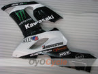 Verkleidungssatz für Einspritzmodelle 05-06 NINJA ZX-6R - Weiß, Schwarz - Monster #OYO87906054