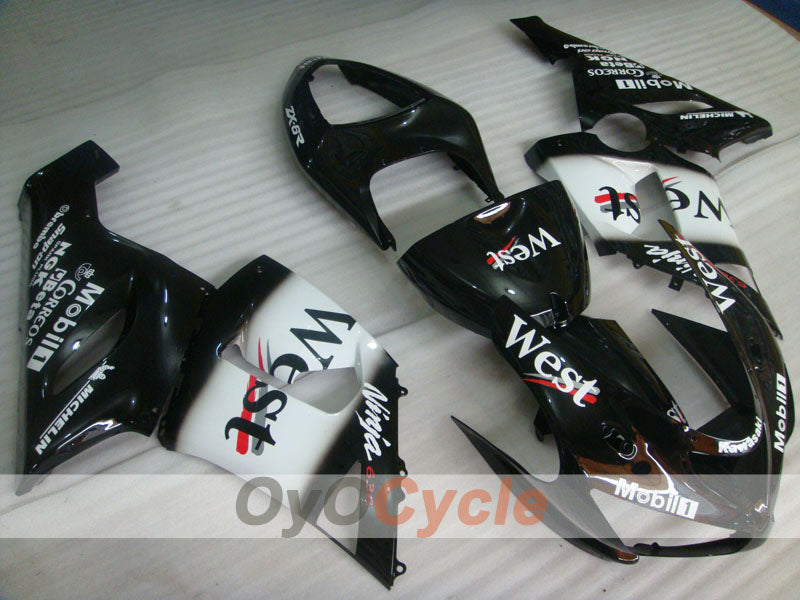 Verkleidungssatz für NINJA ZX-6R 05-06 - Weiß, Schwarz - West #OYO87906055 Hauptbild
