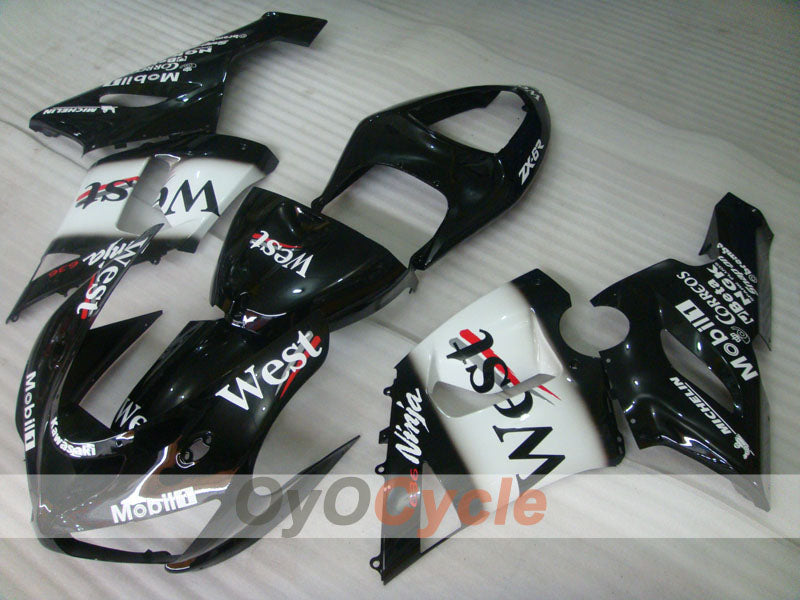 Verkleidungssatz für NINJA ZX-6R 05-06 - Weiß, Schwarz - West #OYO87906055