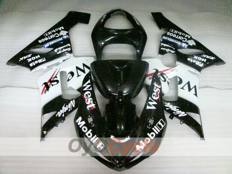 Verkleidungssatz für NINJA ZX-6R 05-06 - Weiß, Schwarz - West #OYO87906056