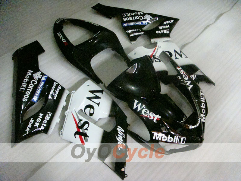 Verkleidungssatz für NINJA ZX-6R 05-06 - Weiß, Schwarz - West #OYO87906056 Hauptbild