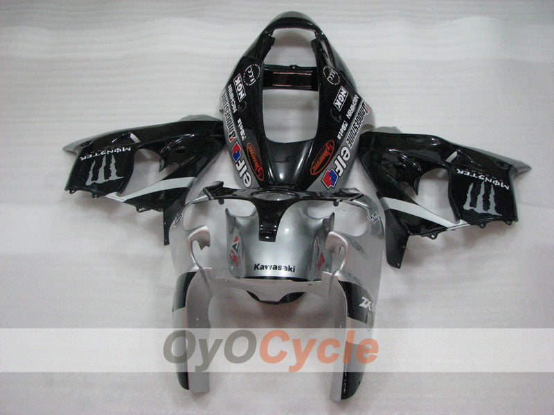 Verkleidungskit für NINJA ZX-9R 02-03 - Schwarz, Silber - Monster #OYO87906068