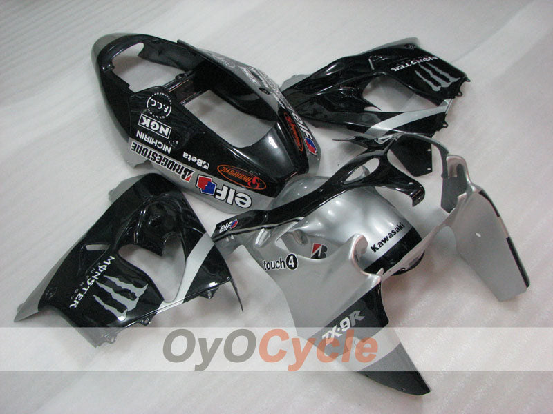 Verkleidungskit für NINJA ZX-9R 02-03 - Schwarz, Silber - Monster #OYO87906068