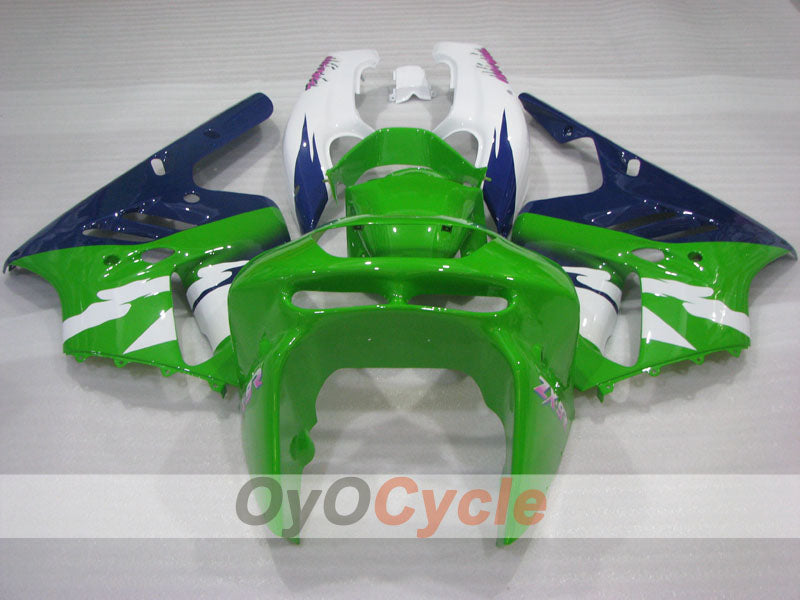 Verkleidungskit für NINJA ZX-9R 94-97 - Grün, Blau, Weiß - Werksstil #OYO87906071