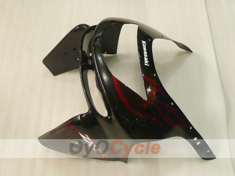 Verkleidungssatz für 98-99 NINJA ZX-9R - Rot, Schwarz - Flamme #OYO87906084