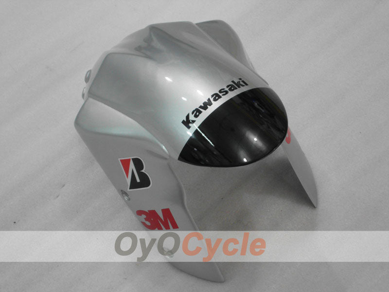 Einspritz-Verkleidungssatz für 04-05 NINJA ZX-10R - Schwarz, Silber - Monster #OYO87906086