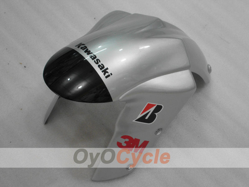 Einspritz-Verkleidungssatz für 04-05 NINJA ZX-10R - Schwarz, Silber - Monster #OYO87906086