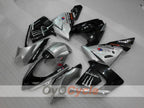 Einspritz-Verkleidungssatz für 04-05 NINJA ZX-10R - Schwarz, Silber - Monster #OYO87906086