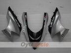 Einspritz-Verkleidungssatz für 04-05 NINJA ZX-10R - Schwarz, Silber - Monster #OYO87906086