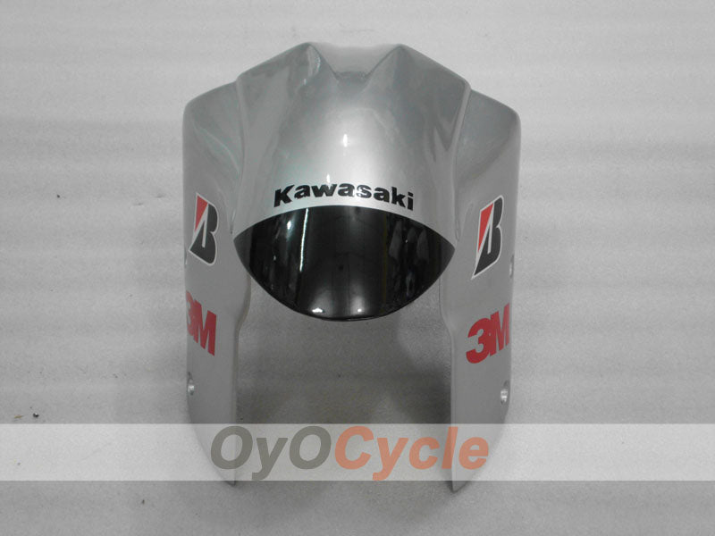 Einspritz-Verkleidungssatz für 04-05 NINJA ZX-10R - Schwarz, Silber - Monster #OYO87906086
