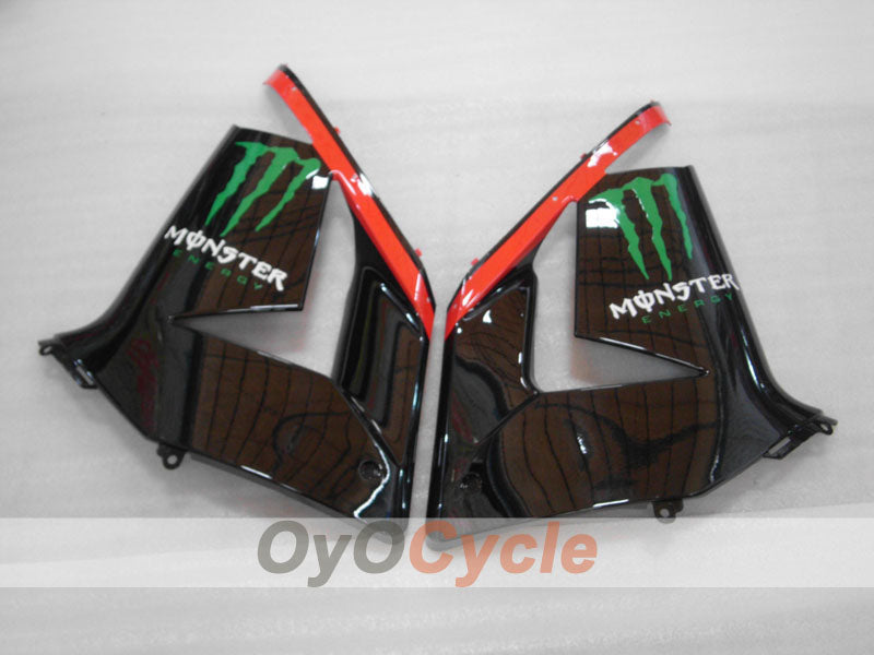 Einspritz-Verkleidungssatz für 04-05 NINJA ZX-10R - Rot, Schwarz - Monster #OYO87906087
