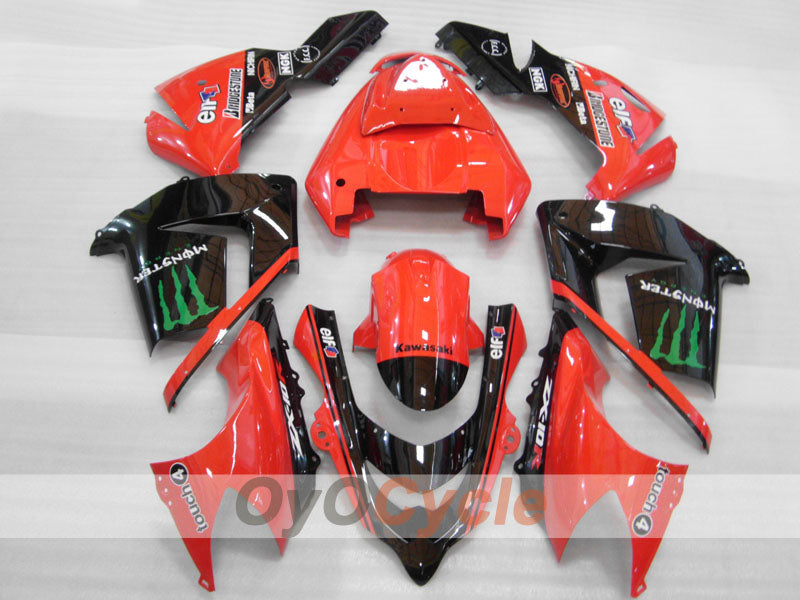 Einspritz-Verkleidungssatz für 04-05 NINJA ZX-10R - Rot, Schwarz - Monster #OYO87906087 Zweitbild