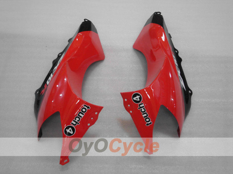 Einspritz-Verkleidungssatz für 04-05 NINJA ZX-10R - Rot, Schwarz - Monster #OYO87906087