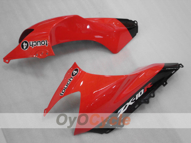 Einspritz-Verkleidungssatz für 04-05 NINJA ZX-10R - Rot, Schwarz - Monster #OYO87906087