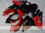 Einspritz-Verkleidungssatz für 04-05 NINJA ZX-10R - Rot, Schwarz - Monster #OYO87906088