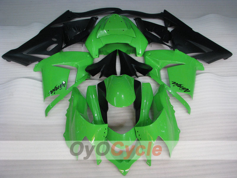 Einspritz-Verkleidungssatz für 04-05 NINJA ZX-10R - Grün, Schwarz - Werksstil #OYO87906090